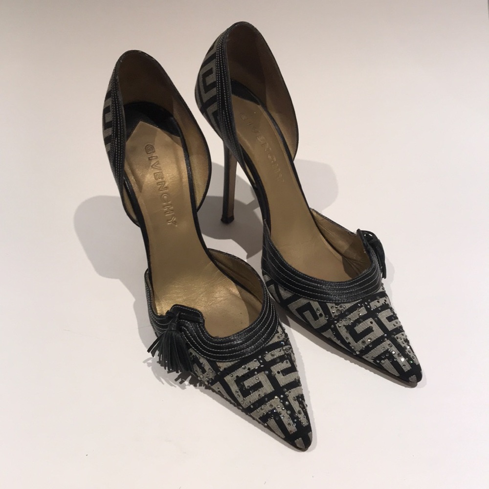 Givenchy Black and Silver Heels